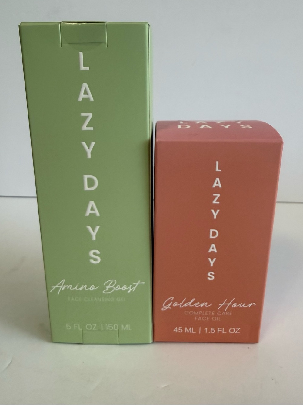 Lazy Days Amino Boost Cleanser + Golden Hour Face Oil Skincare Set NEW